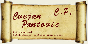 Cvejan Pantović vizit kartica